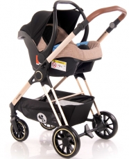 Дитяча коляска трансформер + автокрісло Lorelli Angel Beige